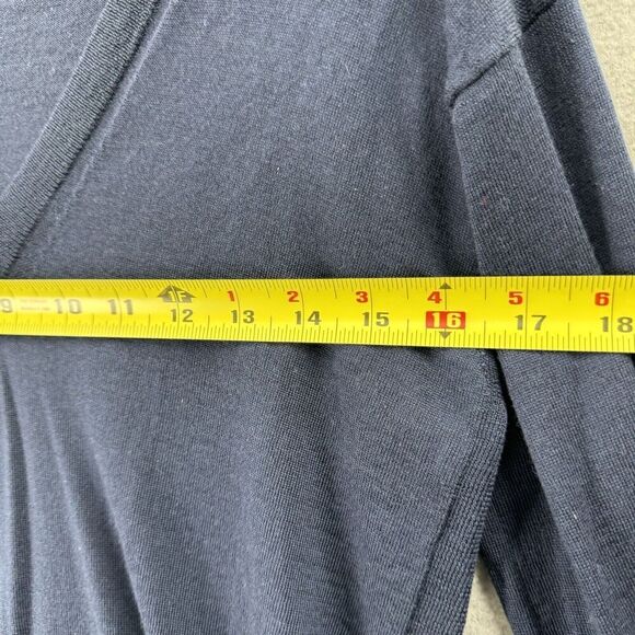 J Crew Sweater Womens Small Merino Wool Blue V-Neck Knit Solid 3/4 Bell Sleeve - Picture 8 of 12